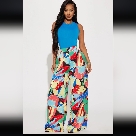 Fashion Nova Pants - Tropical Vibes wide pants Fashion Nova